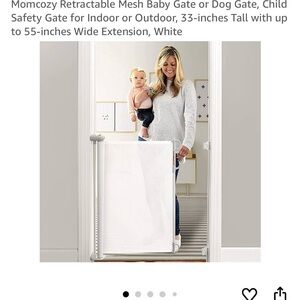 Momcozy Retractable Mesh Baby Gate - White